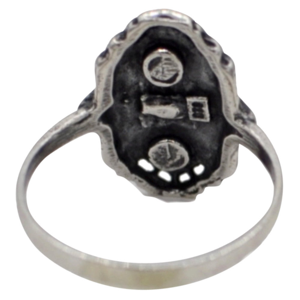 BAGUE ART DÉCO EN ARGENT 925 ET PIERRES SEMI PRÉCIEUSES - MY LITTLE VENDOME