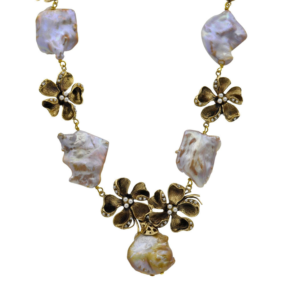 PERLES KESHI & PERLE BAROQUE COLLIER VINTAGE - MY LITTLE VENDOME