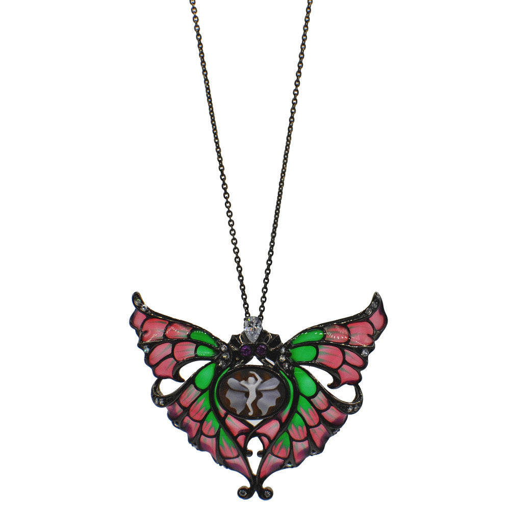 VITRAIL ART NOUVEAU & CAMÉE - PENDENTIF FEMME ARGENT 925 | BIJOUX CAMEE - MY LITTLE VENDOME
