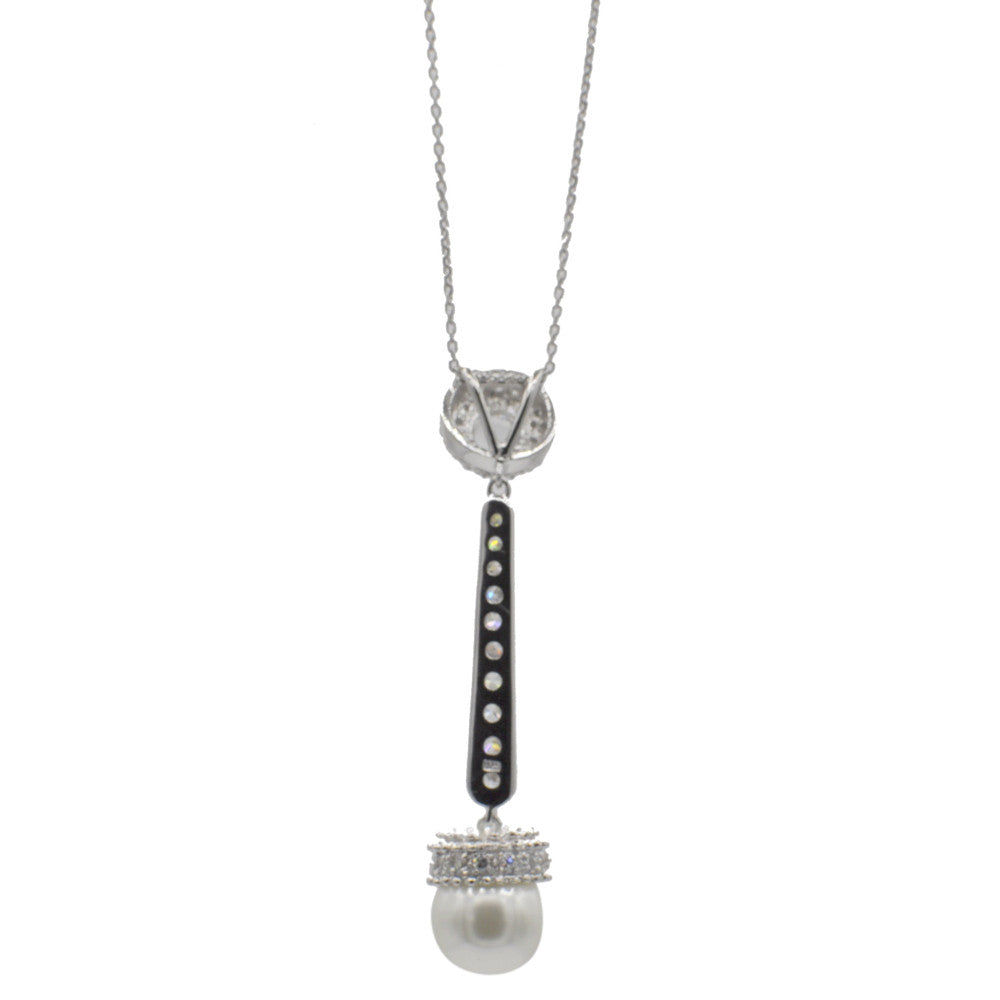 COLLIER PENDENTIF GOUTTE EN ARGENT 925, PERLES NATURELLE ET PIERRE SEMI-PRÉCIEUSE - MY LITTLE VENDOME
