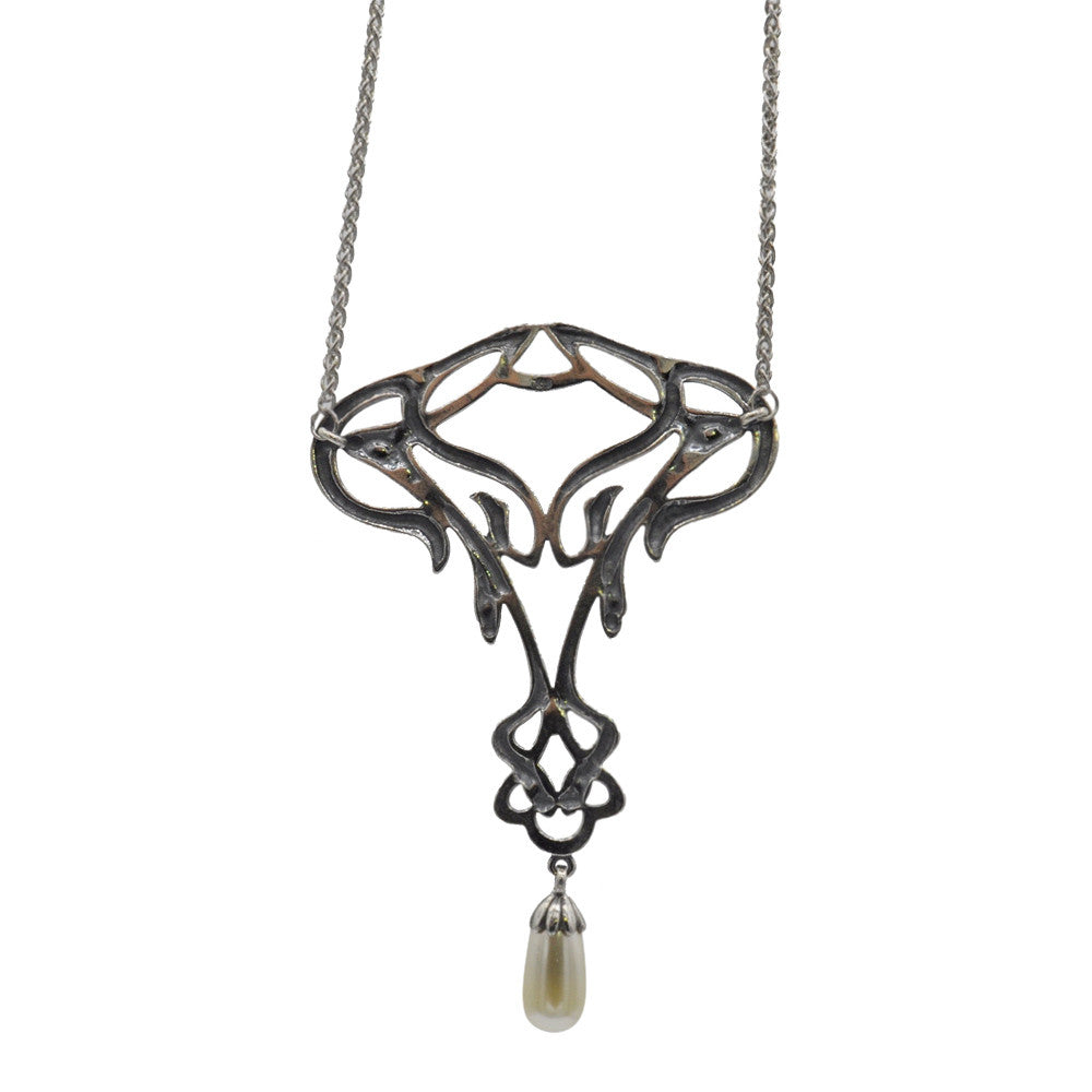 COLLIER ART DÉCO EN ARGENT 925, PERLES NATURELLES ET PIERRES SEMI PRÉCIEUSES - MY LITTLE VENDOME