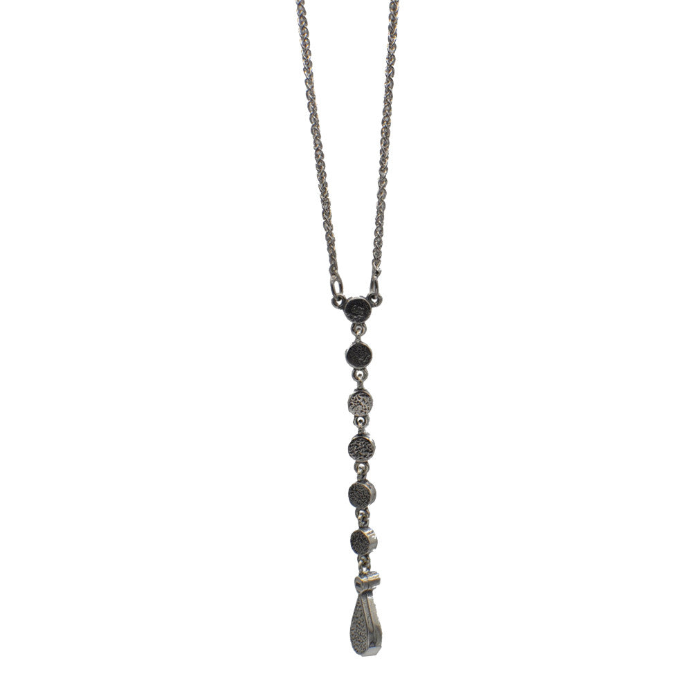 COLLIER Y EN ARGENT 925 ET PIERRES SEMI PRÉCIEUSES - MY LITTLE VENDOME