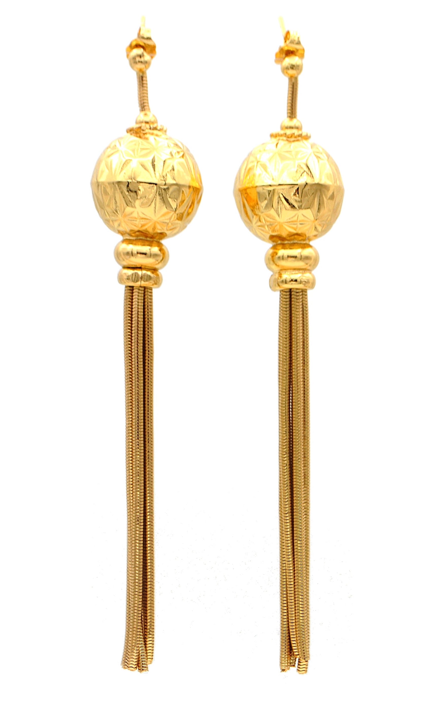 BOUCLES D'OREILLES POMPON, BOUCLE OREILLE ART DECO, BOUCLES D'OREILLES OR ROSE VENITIEN 14 CARATS, POMPOM - MY LITTLE VENDOME