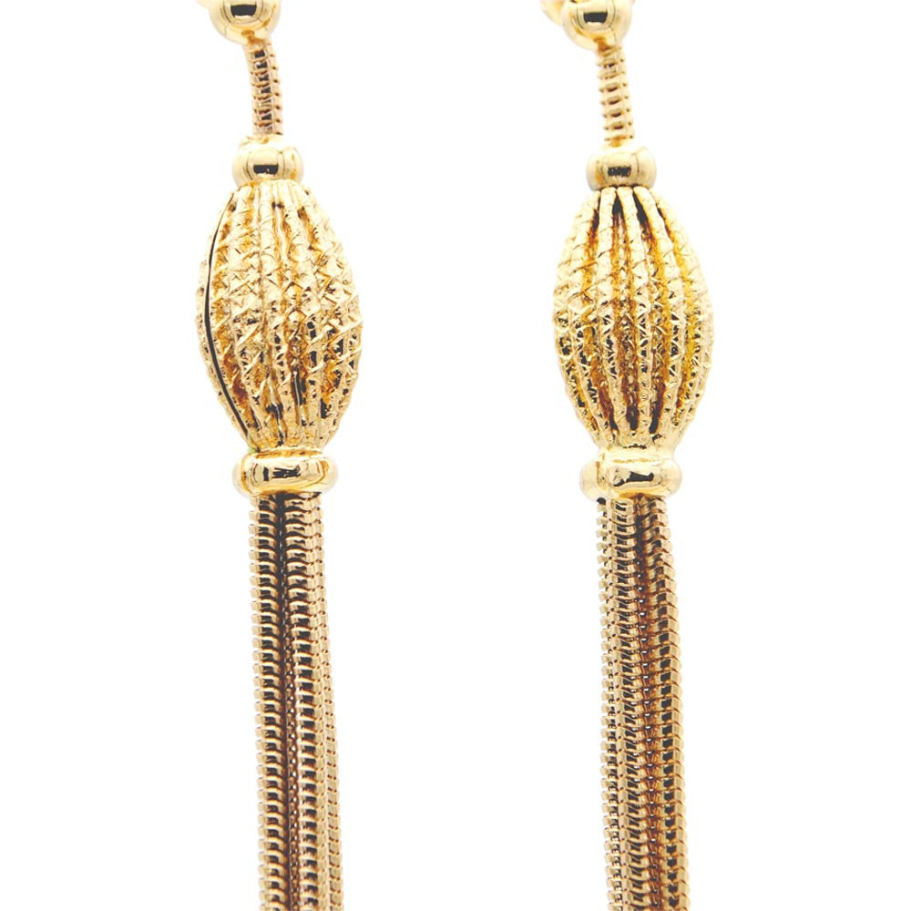 BOUCLES D'OREILLES POMPON, BOUCLE OREILLE ART DECO, BOUCLES D'OREILLES OR ROSE VENITIEN 14 CARATS, POMPOM - MY LITTLE VENDOME