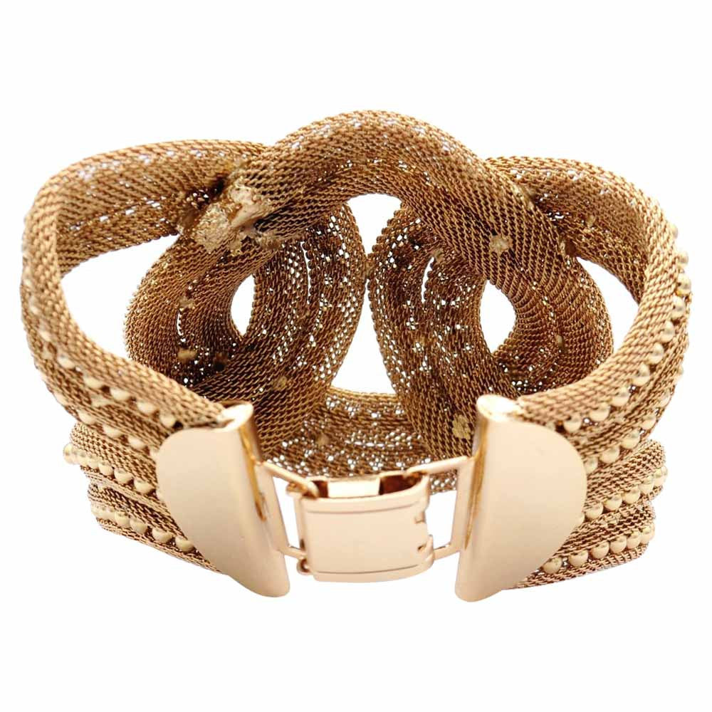 BRACELET MANCHETTE DOREE OR VENITIEN 14 CARATS - MY LITTLE VENDOME