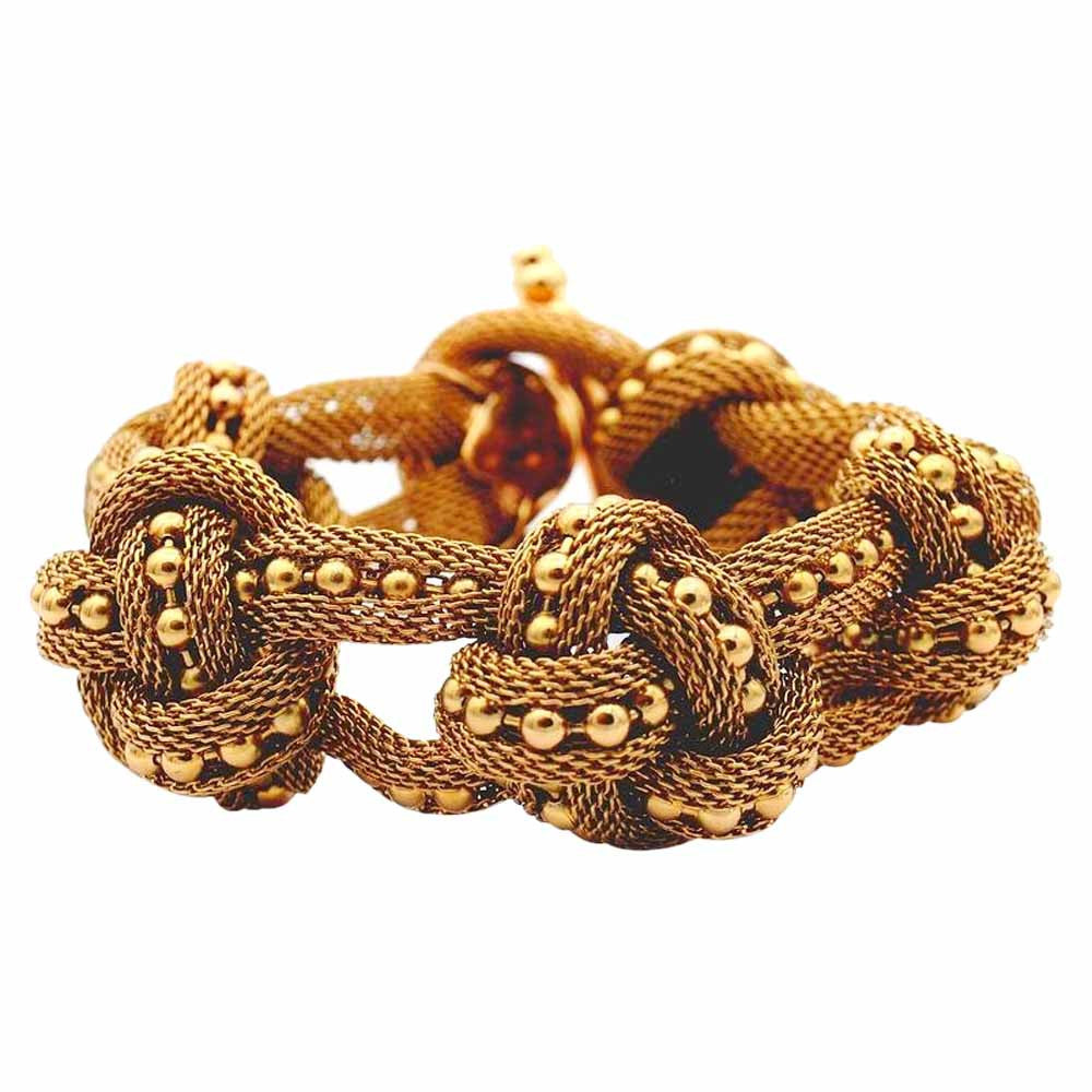 BRACELET CHAINE NOEUD SOUPLE EN OR VENITIEN 14 CARATS - MY LITTLE VENDOME