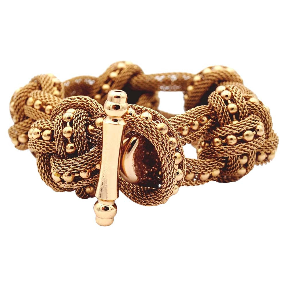BRACELET CHAINE NOEUD SOUPLE EN OR VENITIEN 14 CARATS - MY LITTLE VENDOME