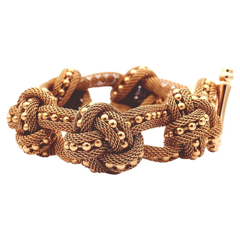 BRACELET CHAINE NOEUD SOUPLE EN OR VENITIEN 14 CARATS - MY LITTLE VENDOME