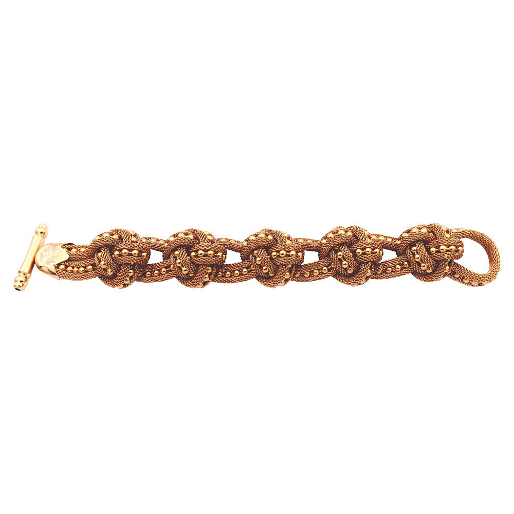 BRACELET CHAINE NOEUD SOUPLE EN OR VENITIEN 14 CARATS - MY LITTLE VENDOME
