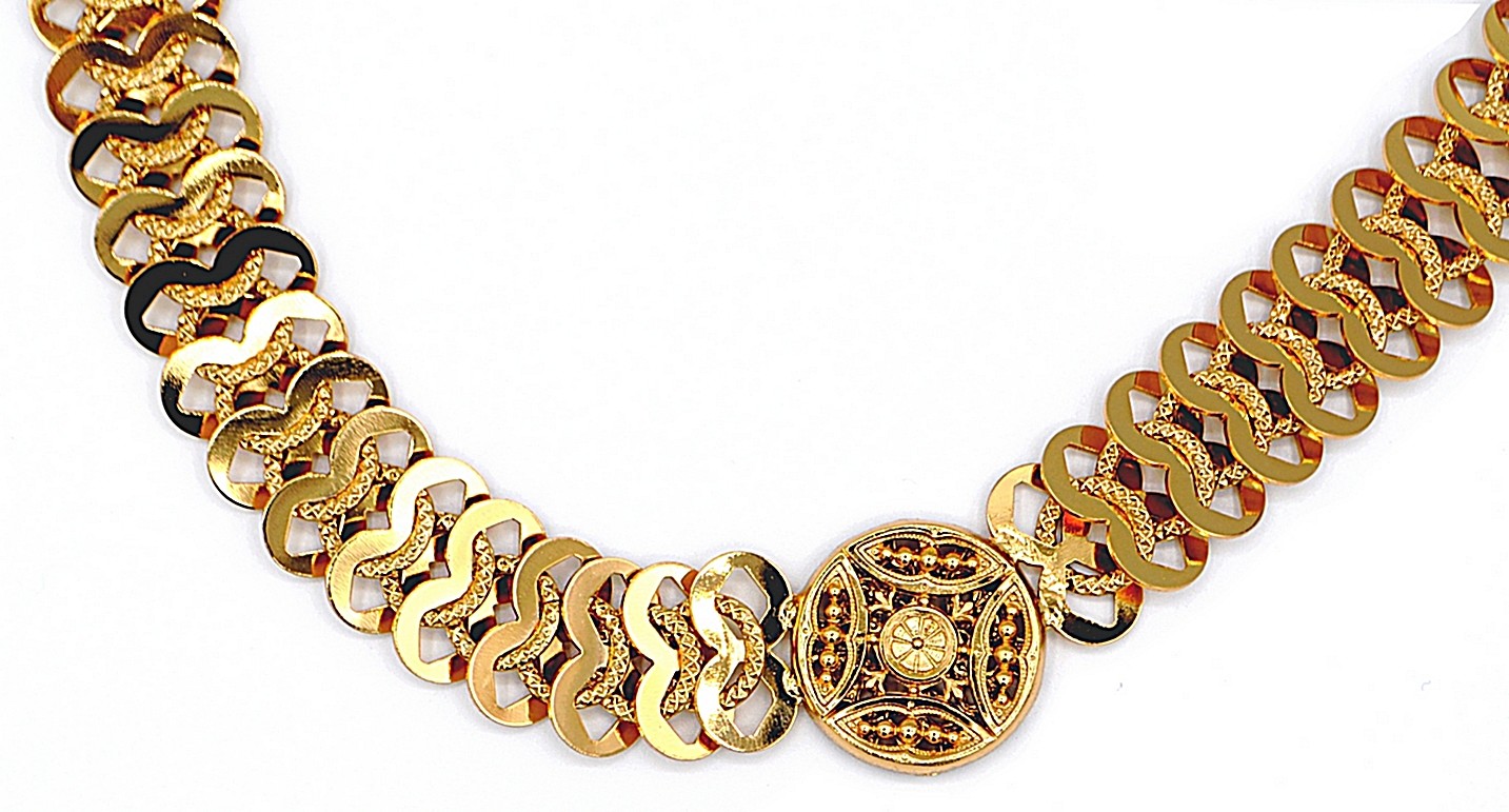 COLLIER RAS DE COU DORE COLLIER OR VENITIEN 14 CARATS  COLLIER FEMME  COLLIER BOHO COLLIER RAS DE COU OR - MY LITTLE VENDOME