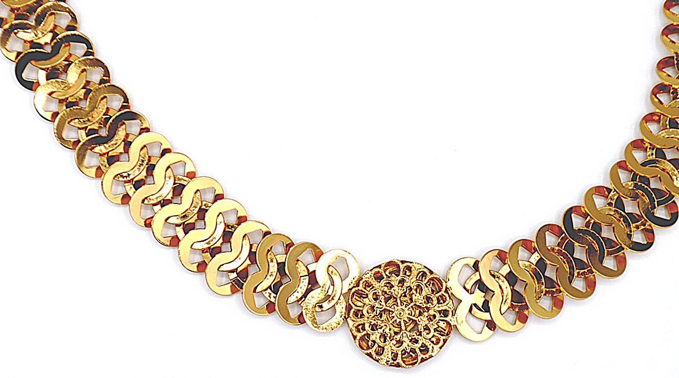 COLLIER RAS DE COU DORE COLLIER OR VENITIEN 14 CARATS  COLLIER FEMME  COLLIER BOHO COLLIER RAS DE COU OR - MY LITTLE VENDOME