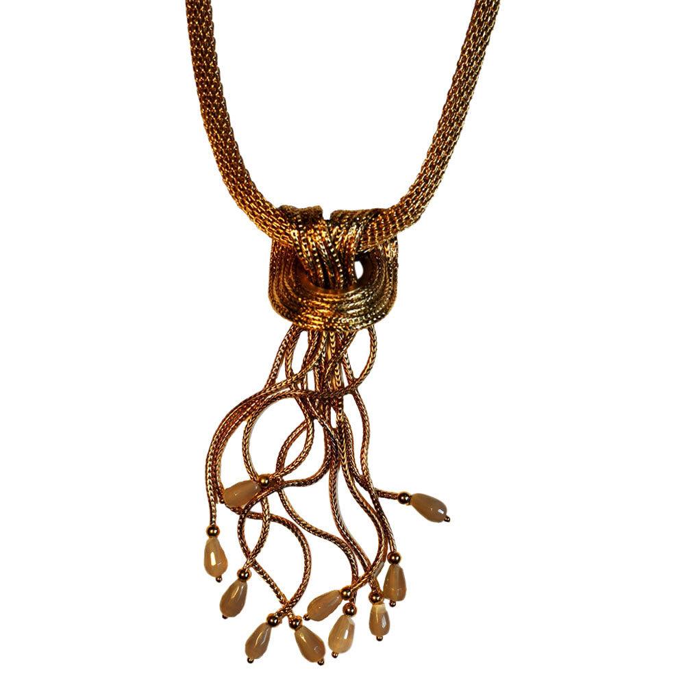 COLLIER RAS DE COU DORE COLLIER POMPON COLLIER OR VENITIEN 14 CARATS COLLIER PIERRE SEMI PRECIEUSE CADEAU FEMME - MY LITTLE VENDOME