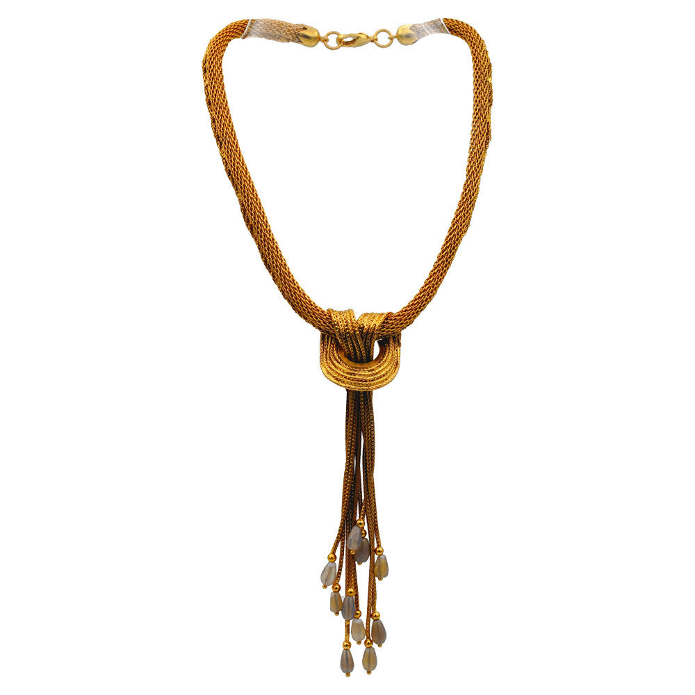 COLLIER RAS DE COU DORE COLLIER POMPON COLLIER OR VENITIEN 14 CARATS COLLIER PIERRE SEMI PRECIEUSE CADEAU FEMME - MY LITTLE VENDOME