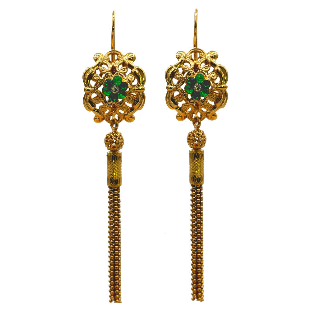 BOUCLES D'OREILLES POMPON, BOUCLE OREILLE ART DECO, BOUCLES D'OREILLES OR ROSE VENITIEN 14 CARATS, POMPOM - MY LITTLE VENDOME