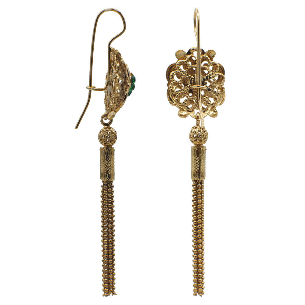 BOUCLES D'OREILLES POMPON, BOUCLE OREILLE ART DECO, BOUCLES D'OREILLES OR ROSE VENITIEN 14 CARATS, POMPOM - MY LITTLE VENDOME
