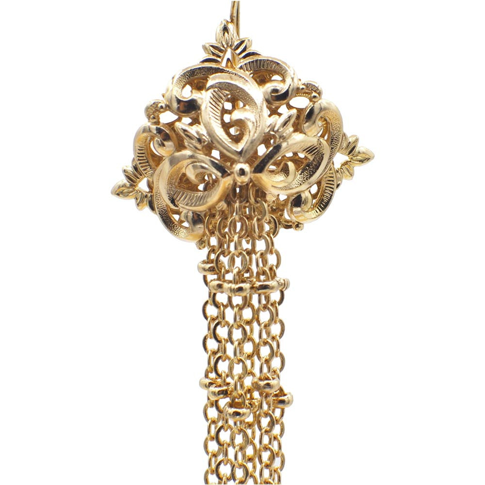 POMPOM ART DECO BOUCLES D'OREILLES POMPON BOUCLE OREILLE ART DECO, BOUCLES D'OREILLES OR ROSE VENITIEN 14 CARATS - MY LITTLE VENDOME