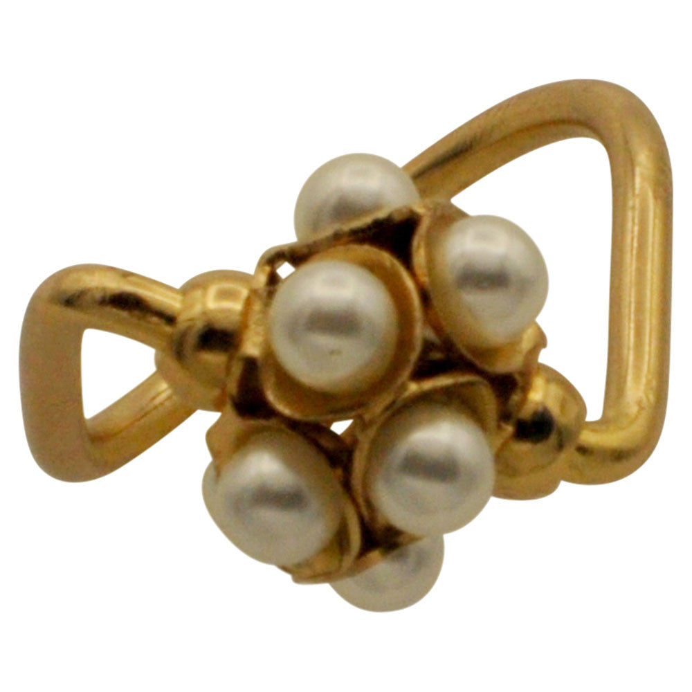 PERLE BAGUE FEMME BAGUE PERLE, BAGUE DOREE BAGUE OR ROSE VENITIEN 14 CARATS BAGUE BOHO BIJOU FLEUR - MY LITTLE VENDOME