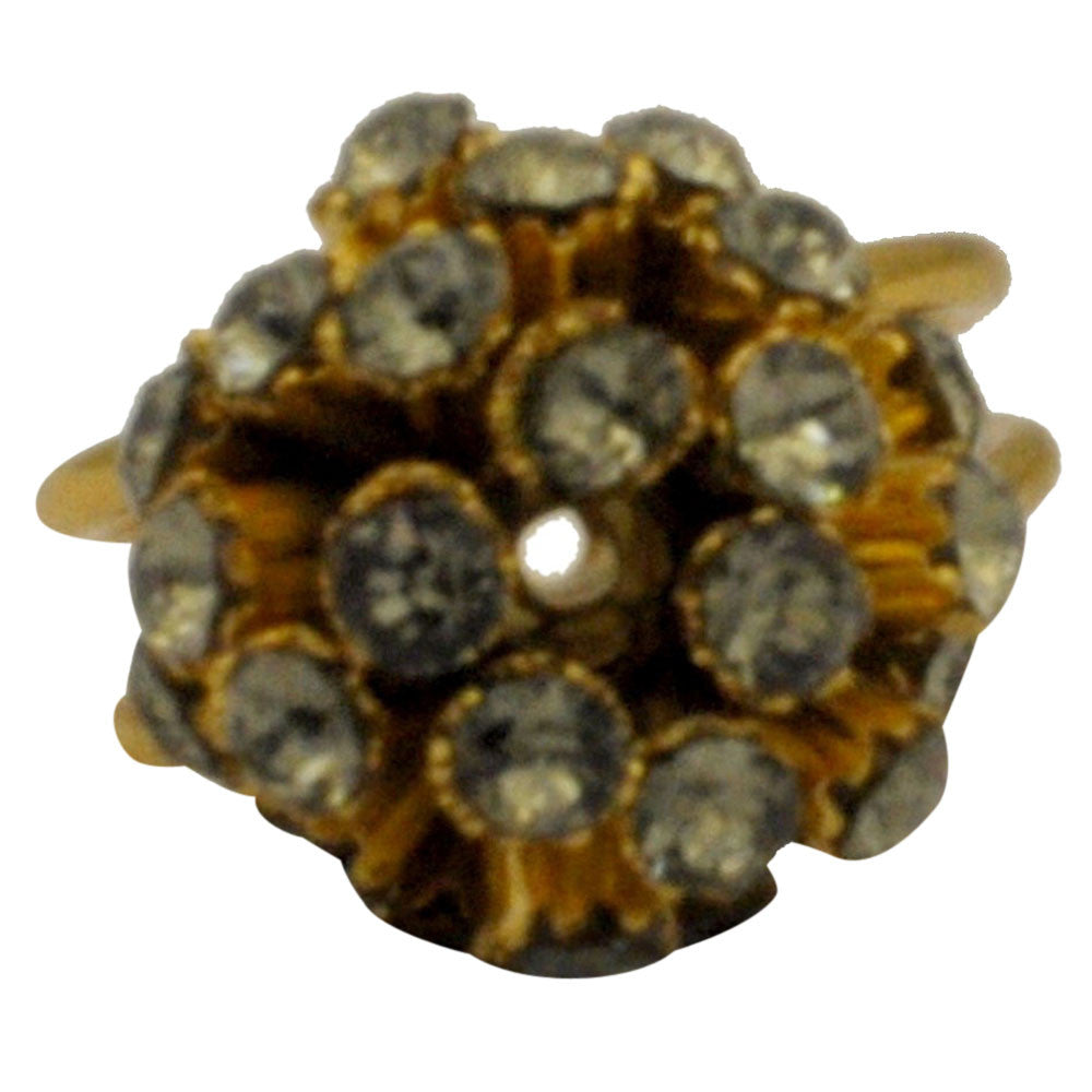 BAGUE DOREE & QUARTZ BAGUE PIERRE SEMI PRECIEUSE BAGUE FEMME BAGUE OR VENITIEN 14 CARATS BIJOU FLEUR BAGUE AJUSTABLE - MY LITTLE VENDOME