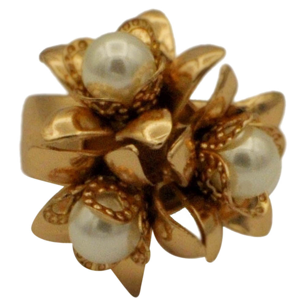 PERLE BAGUE FEMME BAGUE PERLE BAGUE DOREE BAGUE OR ROSE VENITIEN 14 CARATS BAGUE BOHO BIJOU FLEUR BAGUE AJUSTABLE - MY LITTLE VENDOME