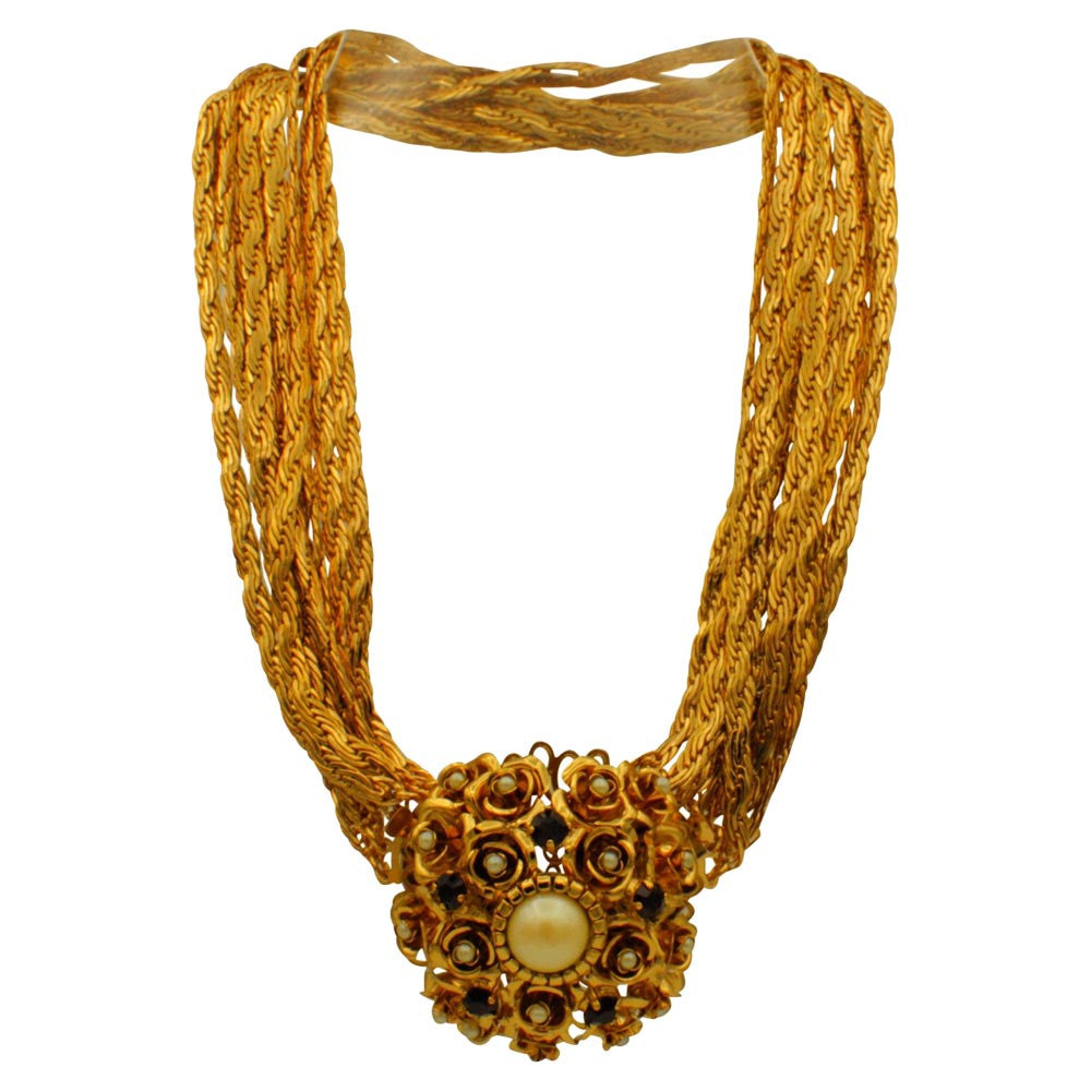 COLLIER PIERRE GRENAT COLLIER PIERRE SEMI PRECIEUSE FLEUR COLLIER PLASTRON COLLIER ART NOUVEAU COLLIER FEMME - MY LITTLE VENDOME