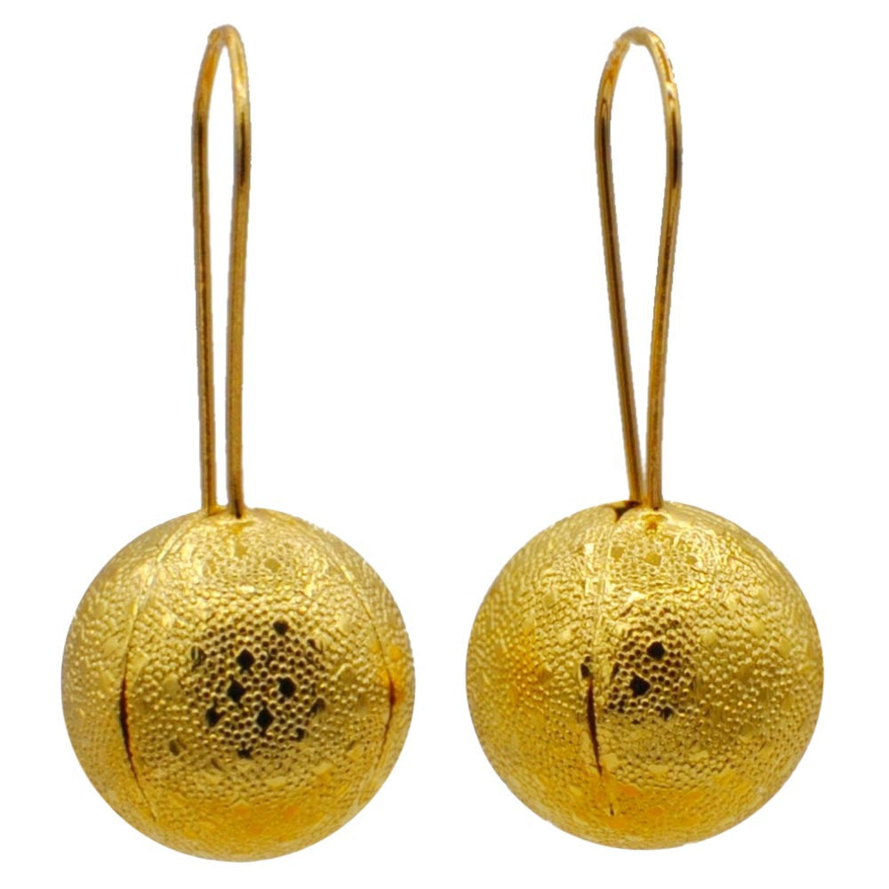 BIJOU GEOMETRIQUE BOULE BOUCLES D'OREILLES BOULE, BOUCLES D'OREILLES OR ROSE VENITIEN 14 CARATS - MY LITTLE VENDOME
