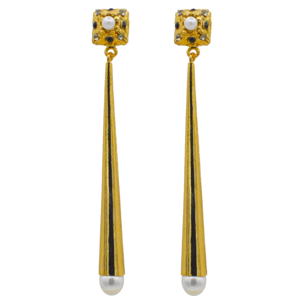 BIJOU GEOMETRIQUE GOUTTE BOUCLES D'OREILLES GOUTTE, BOUCLES D'OREILLES PERLE, BOUCLES D'OREILLES OR ROSE VENITIEN 14 CARATS - MY LITTLE VENDOME