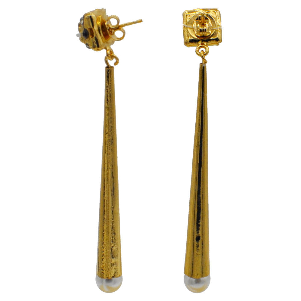 BIJOU GEOMETRIQUE GOUTTE BOUCLES D'OREILLES GOUTTE, BOUCLES D'OREILLES PERLE, BOUCLES D'OREILLES OR ROSE VENITIEN 14 CARATS - MY LITTLE VENDOME