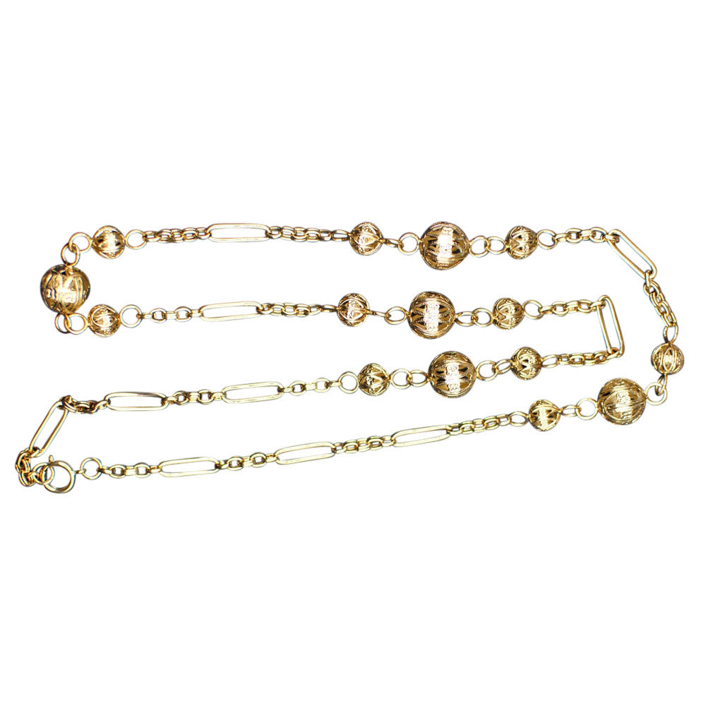 SAUTOIR DORE COLLIER OR VENITIEN 14 CARATS SAUTOIR OR SAUTOIR BOHEME CHIC COLLIER BOHO COLLIER ART DECO COLLIER FEMME - MY LITTLE VENDOME