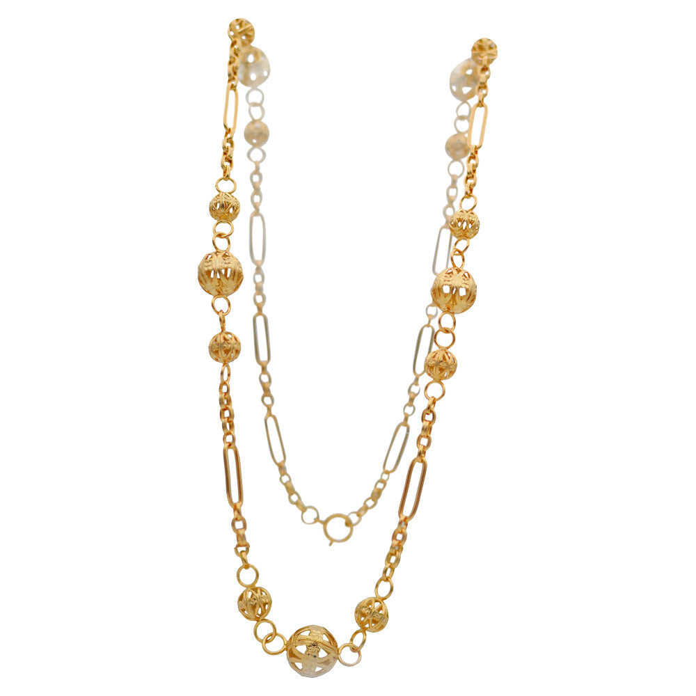 SAUTOIR DORE COLLIER OR VENITIEN 14 CARATS SAUTOIR OR SAUTOIR BOHEME CHIC COLLIER BOHO COLLIER ART DECO COLLIER FEMME - MY LITTLE VENDOME