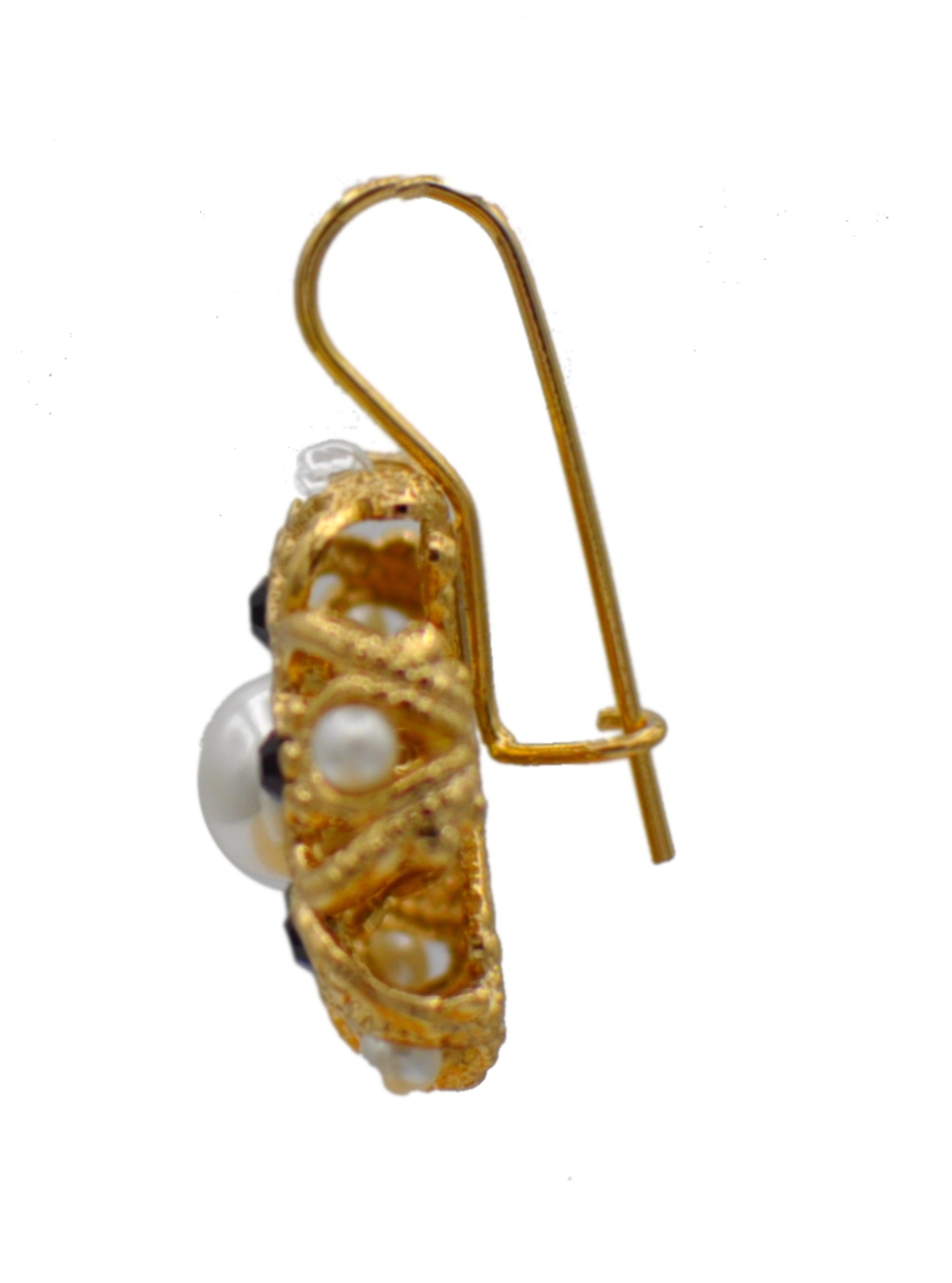 PERLE & FLEUR BOUCLES D'OREILLES OR ROSE VENITIEN 14 CARATS, PIERRE SEMI PRECIEUSE & QUARTZ - MY LITTLE VENDOME