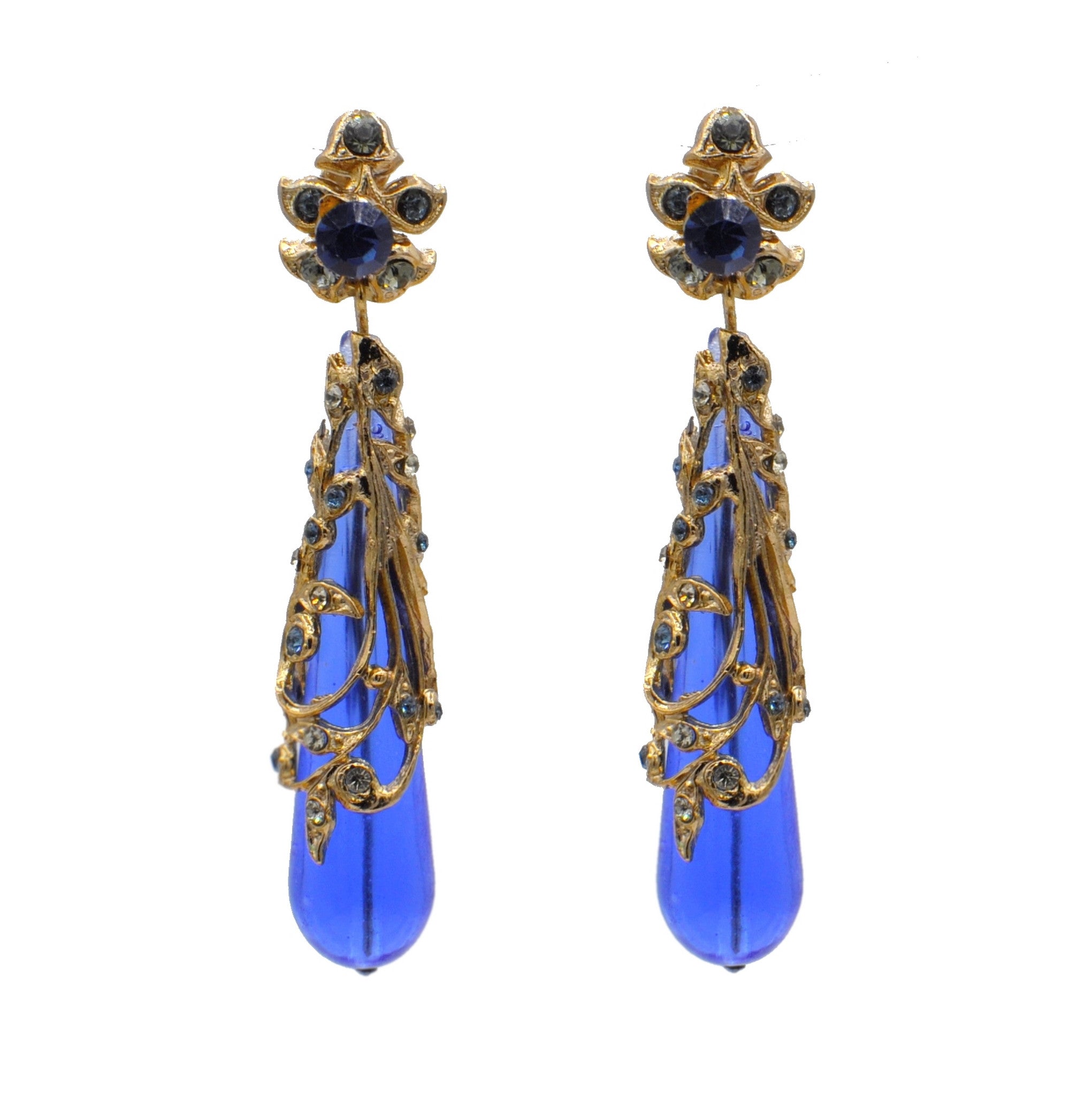 ALMA - Boucle d’oreille en verre de Murano Art nouveau - MY LITTLE VENDOME