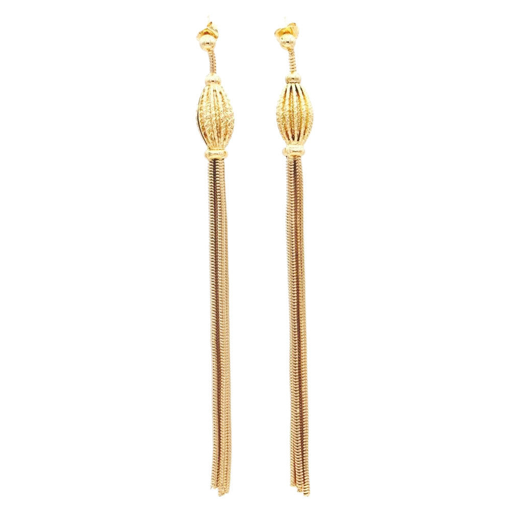 PARURE BIJOUX CADEAU FEMME POMPONS : COLLIER SAUTOIR + BOUCLE D'OREILLE - MY LITTLE VENDOME