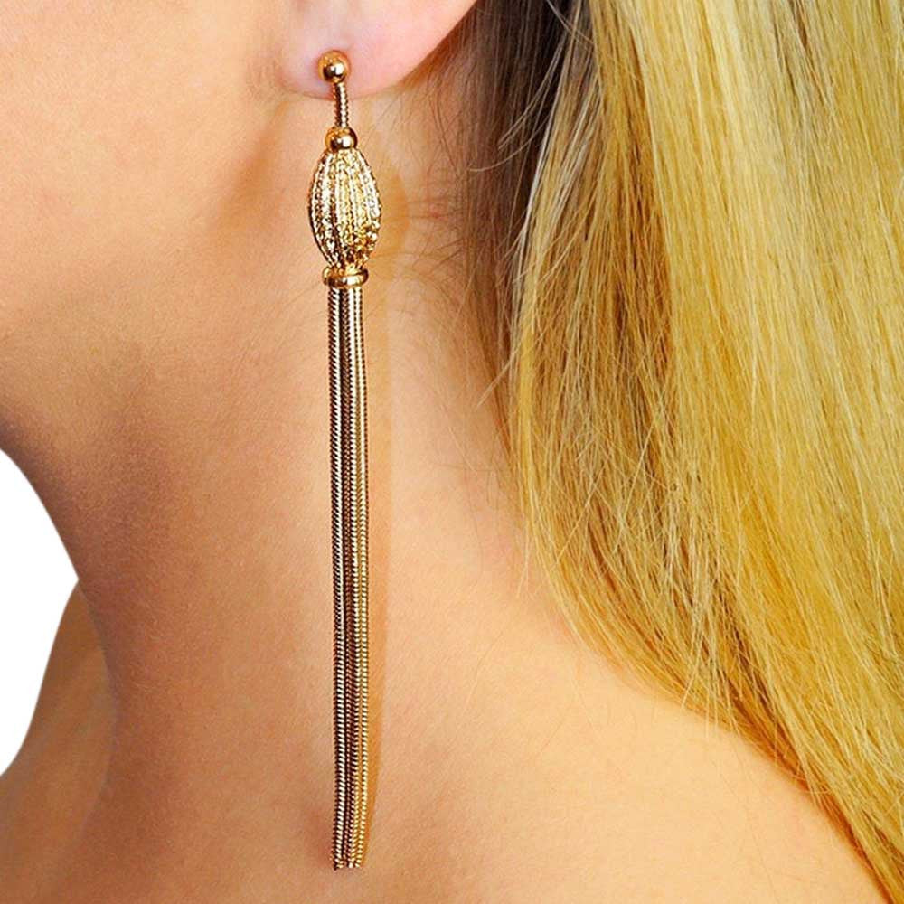 PARURE BIJOUX CADEAU FEMME POMPONS : COLLIER SAUTOIR + BOUCLE D'OREILLE - MY LITTLE VENDOME