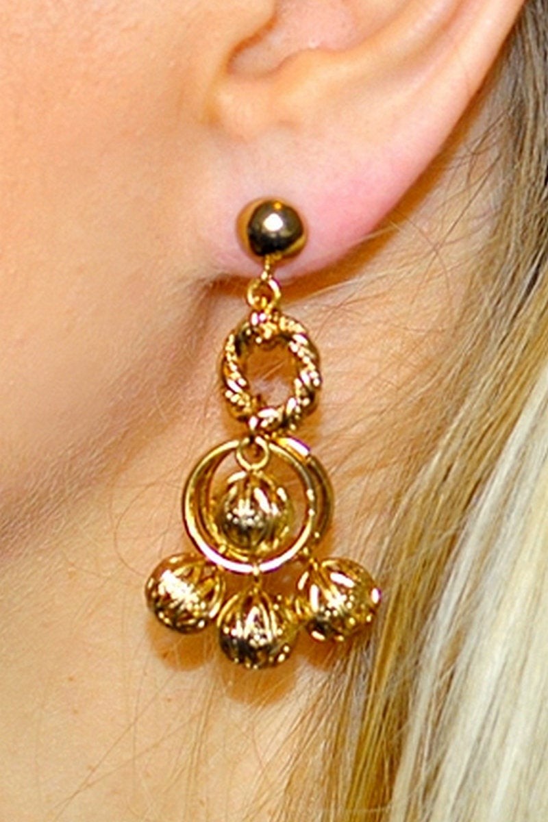 PARURE BIJOUX CADEAU FEMME POMPONS: COLLIER + BOUCLE D'OREILLE - MY LITTLE VENDOME