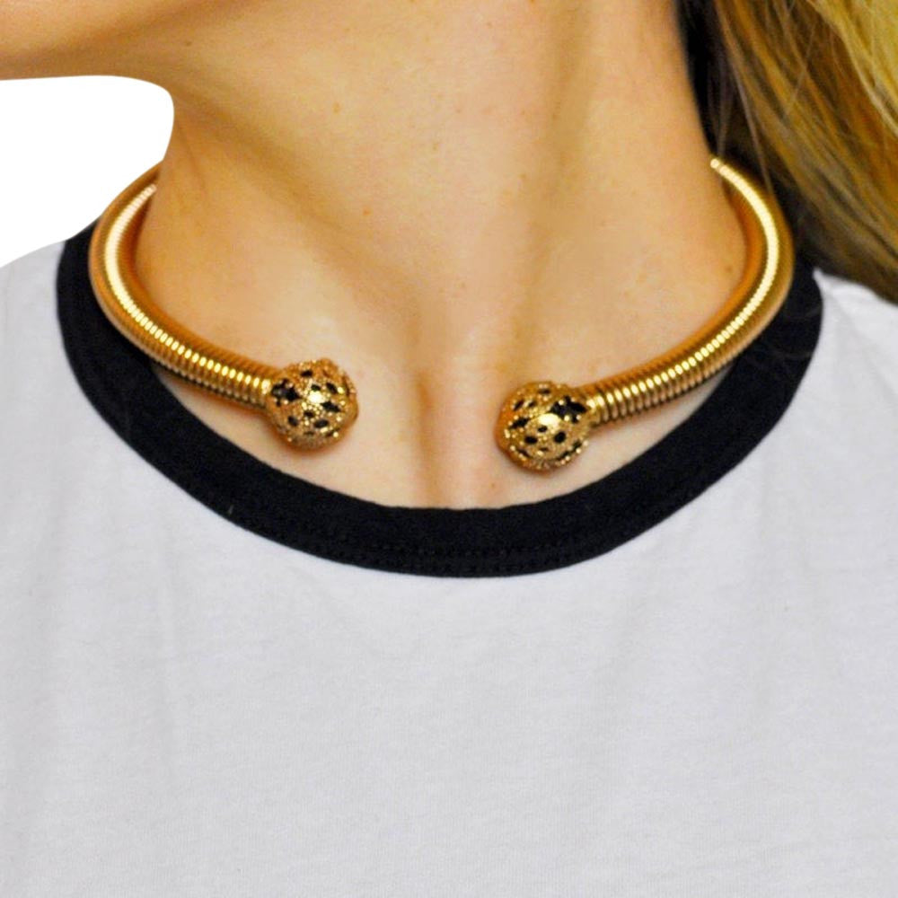 RAS DE COU FEMME COLLIER OR VENITIEN & ONYX - MY LITTLE VENDOME