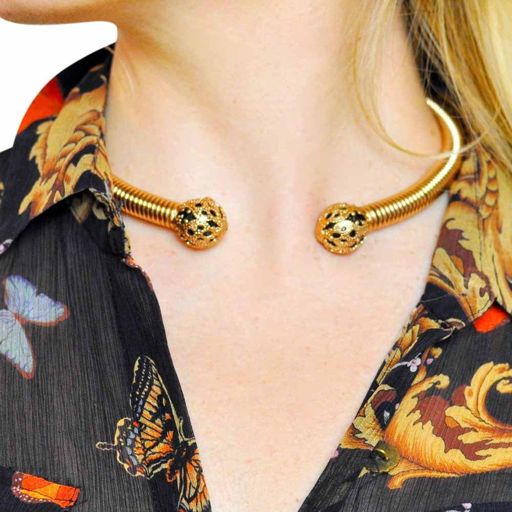 RAS DE COU FEMME COLLIER OR VENITIEN & ONYX - MY LITTLE VENDOME