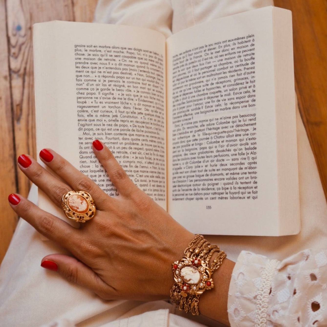 PARURE CAMEE LOUVRE Bracelet + bague + BO - MY LITTLE VENDOME