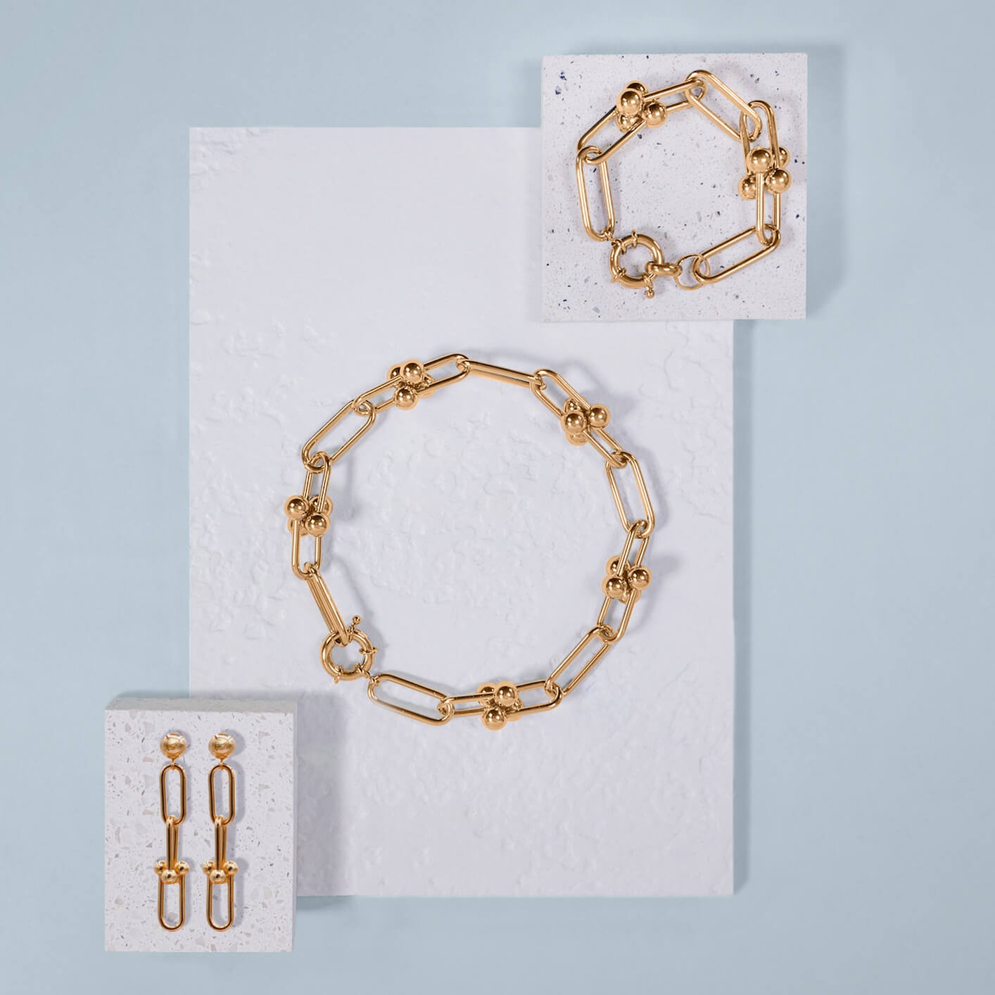 PARURE ARC Collier + bracelet + BO - MY LITTLE VENDOME