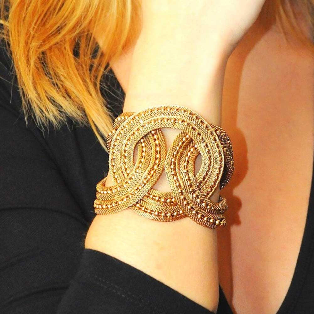 PARURE BIJOUX CADEAU FEMME COLLIER PLASTON + BRACELET MANCHETTE - MY LITTLE VENDOME